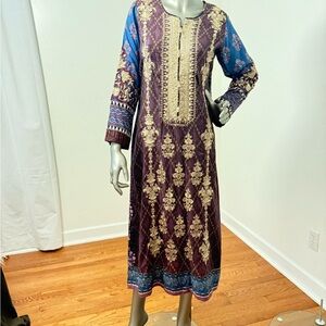 Custom Gold Embroidered‎ Kurta Long Sleeve